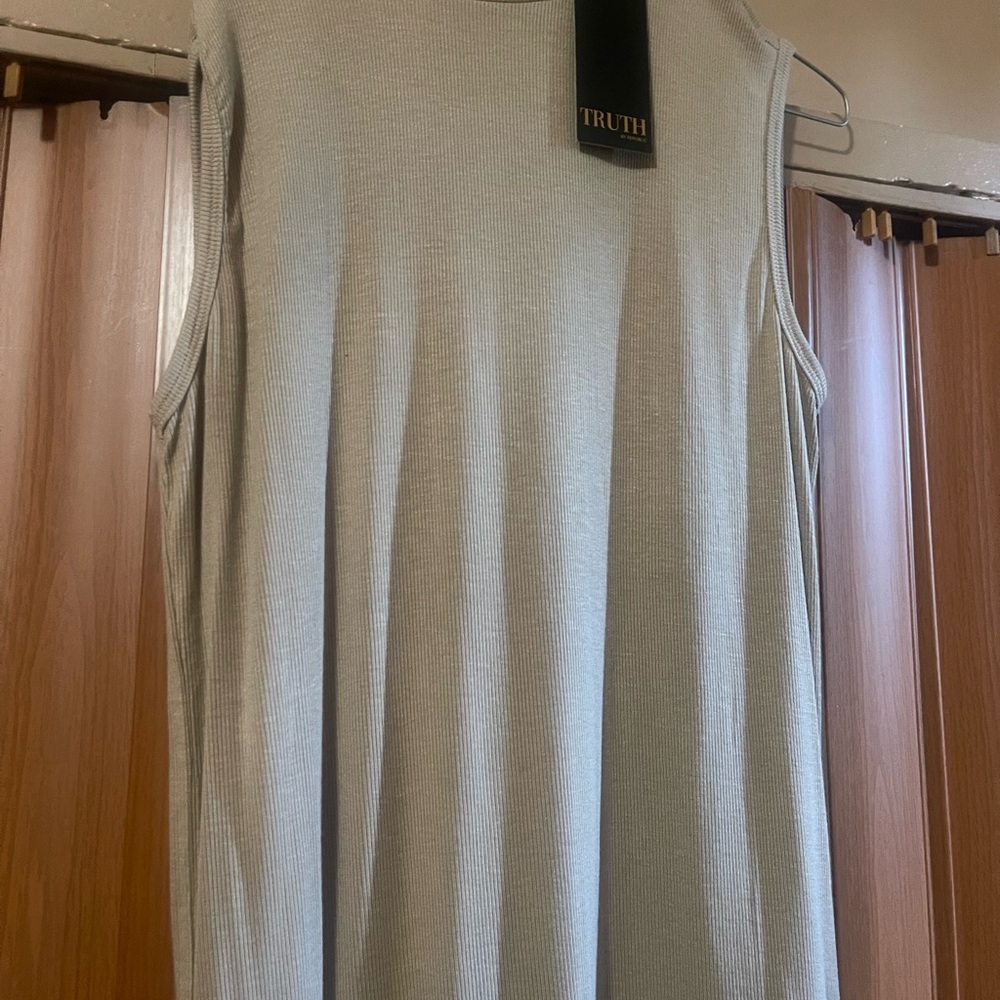 British Khaki Ribbed Top in Tan